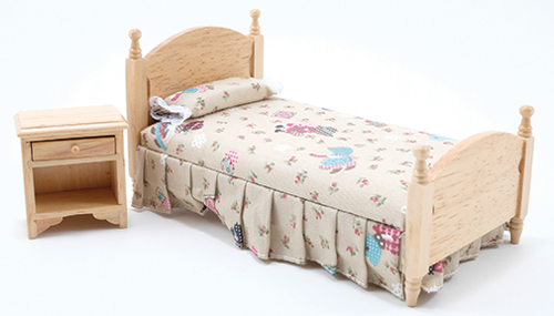 (image for) Miniature Single Bed & Night Stand in Oak