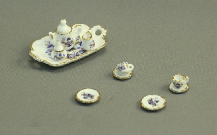 (image for) 1/2" Scale Blue Onion Tea Set