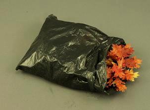 (image for) Dollhouse Miniature Garbage Bag Full of Leaves