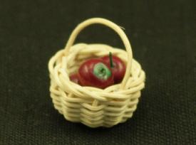 (image for) Dollhouse Scale Model Apples in Basket