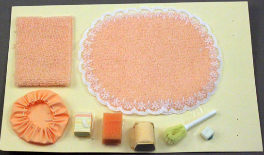 (image for) Dollhouse Miniature Bathroom Accessory Set