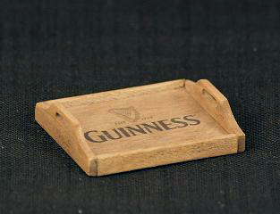 (image for) Dollhouse Miniature Guinness Wooden Tray