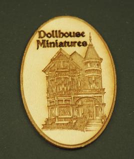 (image for) Dollhouse Miniature Wood Plaque - "Dollhouse Miniatures"