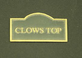 (image for) Dollhouse Miniautre Brass Plaque - "Clows Top"