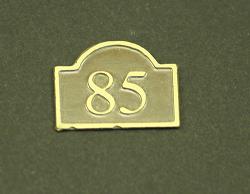 (image for) Dollhouse Miniature Brass Plaque - "No.85"