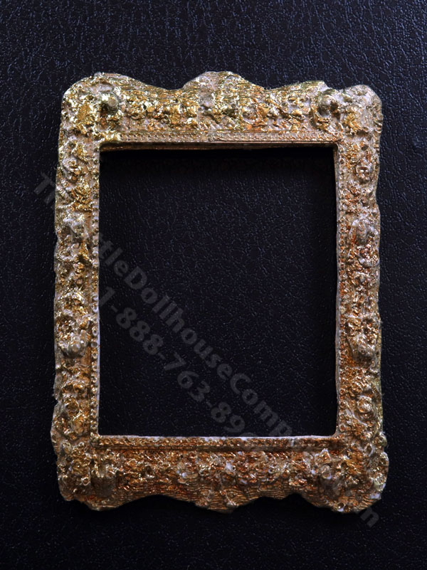 Miniature Golden Rectangular Large Rococo Picture Frame [ADU Frame1 ...
