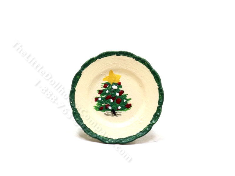 Vintage Miniature Christmas Tree Plate [MRR 0234] | The Little ...