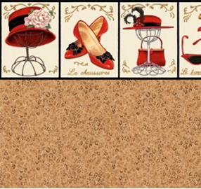 (image for) Dollhouse Scale Model Wallpaper Red Hat Accessories