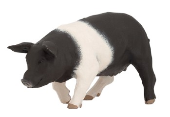 (image for) Dollhouse Scale Model Black and White Sow