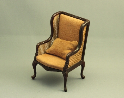 (image for) Winged Leather Chair with Pillow by Pat Tyler