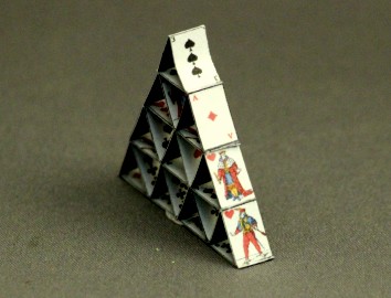 (image for) Dollhouse Miniature Card Tower