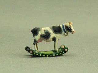 (image for) Dollhouse Miniature Rocking Cow
