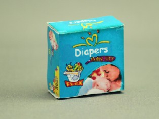 (image for) Dollhouse Miniature Box of Diapers