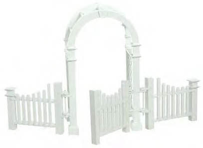 (image for) Arbor with Gate and Fence for Dollhouse Scale Models