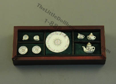 (image for) Dollhouse Scale Model Porcelain Tea Set
