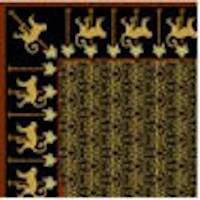 (image for) Dollhouse Scale Model Rug / Monkeys