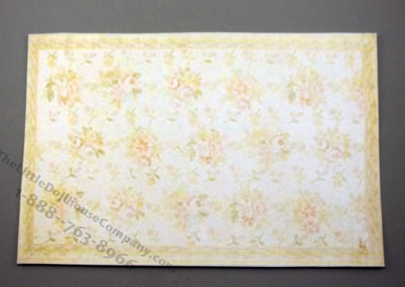 (image for) Dollhouse Miniature Delicate and Flowers Carpet