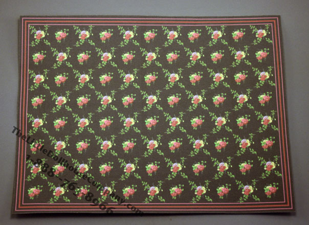 (image for) Dollhouse Scale Model Roses on Black Background Carpet