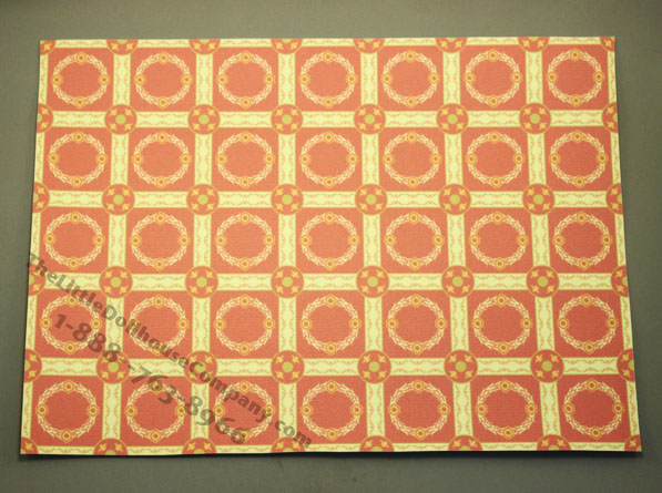 (image for) Dollhouse Scale Model Large Red and Yellow Carpet