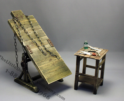 (image for) Dollhouse Miniature Torture Table and Tools