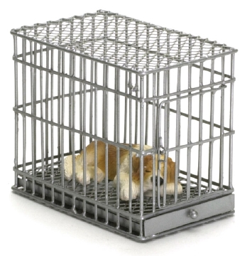 (image for) Dollhouse Scale Model Large Dog Cage / Crate