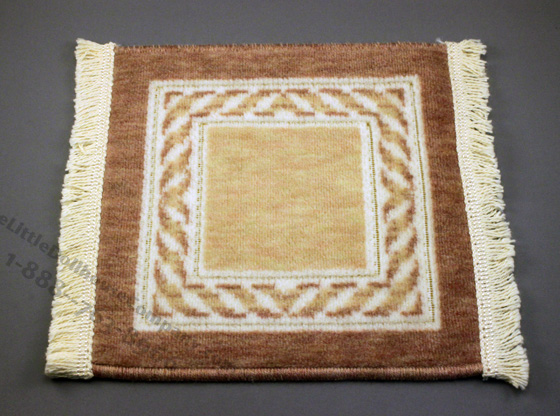 (image for) Dollhouse Scale Model Velvet Ribbon Rug - Natural Dark