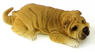(image for) Dollhouse Scale Model Shar Pei, Lying