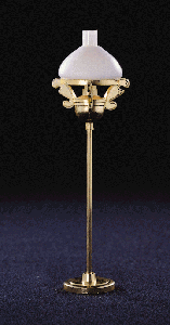 (image for) Dollhouse Scale Model Floor Lamp, Gold, Victorian