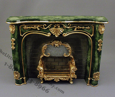 (image for) Faux Marble Dollhouse Fireplace