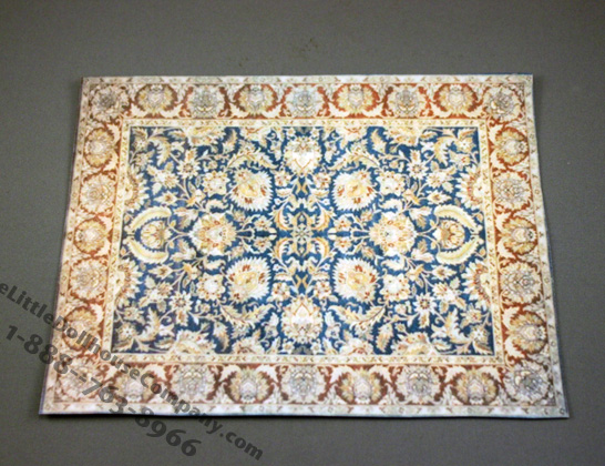 (image for) Dollhouse Miniature Blue Tones Oriental Style Carpet