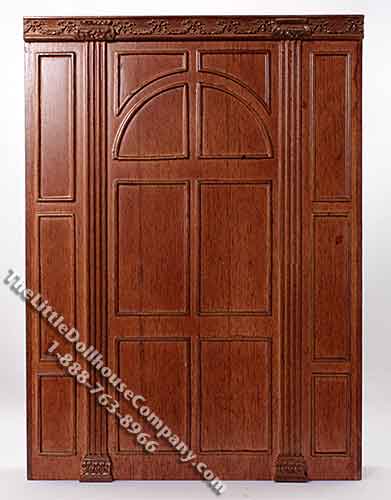 (image for) Walnut Decorative Panel Unit for Dollhouses