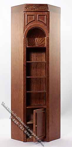 (image for) Walnut Corner Unit for Dollhouses