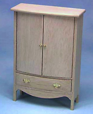 (image for) Dollhouse Miniature Unfinished Armoire