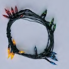 (image for) Dollhouse Scale Model Christmas Color Lights, 24 Bulbs