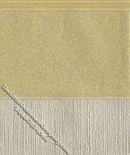 (image for) Miniature 3 pc. Yellow Leaf Wallpaper with Textured Wainscotting