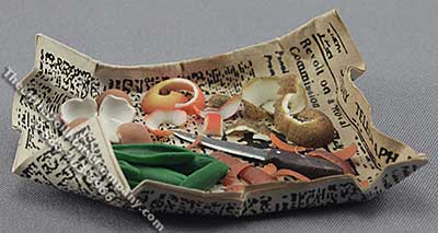 (image for) Miniature Peelings in Newspaper by Charlotte Willmott