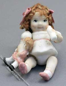 (image for) Porcelain Toddler with Doll and Bottle