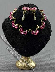 (image for) Dollhouse Miniature Necklace with Matching Earrings
