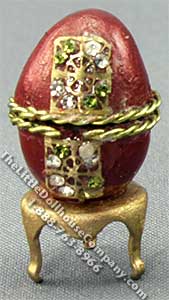 (image for) Dollhouse Miniature Ladies Necklace in Decorated Egg