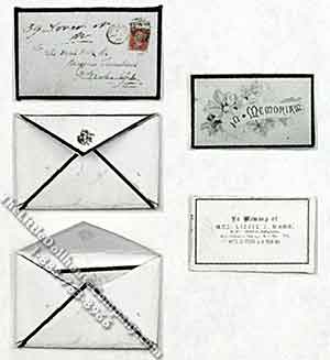 (image for) Dollhouse Miniature Notice of Death in Envelope