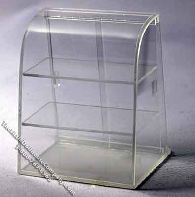 (image for) Dollhouse Miniature Curved Top Clear Display Cabinet