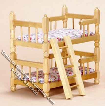 (image for) Miniature Oak Bunkbed with Ladder (fabric may vary)