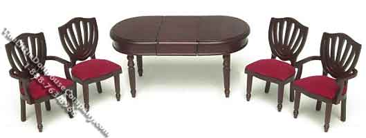 (image for) Miniature Dining Room Table and Four Chairs (discontinued)