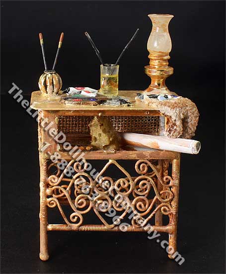 (image for) Miniature Artist Worktable by Bette Jo Chudy for Dollhouses