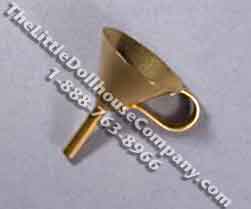 (image for) Miniature Small Brass Funnel for Dollhouses
