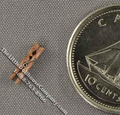 (image for) Miniature Small Working Wooden Clothespin for Dollhouses