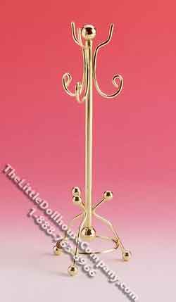 (image for) Miniature Brass Hat Stand for Dollhouses