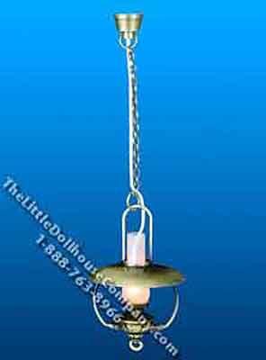 (image for) Dollhouse Scale Model 12V Plug In Nostalgic Hanging Oil Lamp