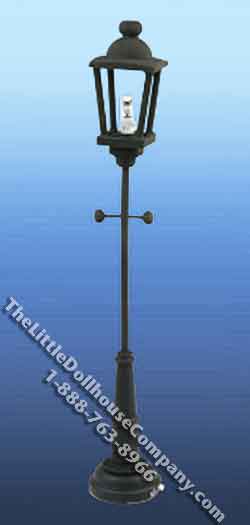 (image for) Dollhouse Scale Model 12V Black Outdoor Lamp