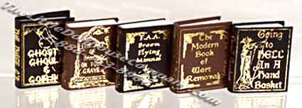 (image for) Miniature Reproduction Witch Humour Books for Dollhouses